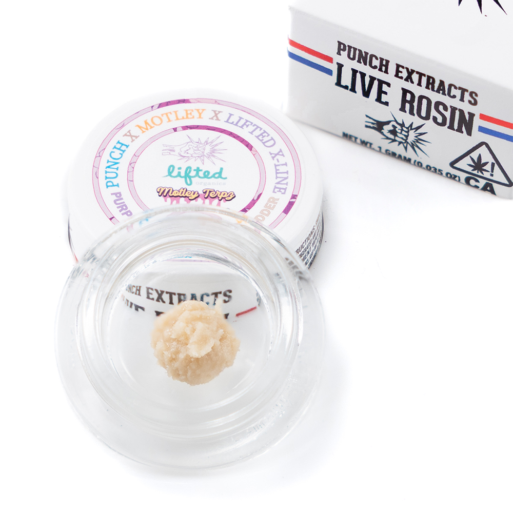 Photograph of product: PURPLE DRAGON GRILLZ 1G LIVE ROSIN BADDER TIER 4