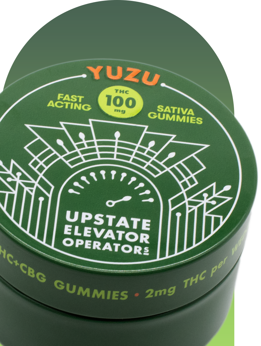 Photograph of product: Yuzu Fast-Acting Gummy Pucks, 1:1 CBG:TH-oui (100mg)