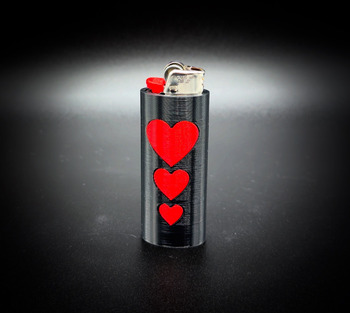 Photograph of product: HighByDesign Bic Lighter Case Heart Edition- Valentines Day