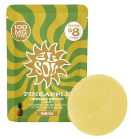 Photograph of product: El Sol   Pineapple 100mg   100 Mg