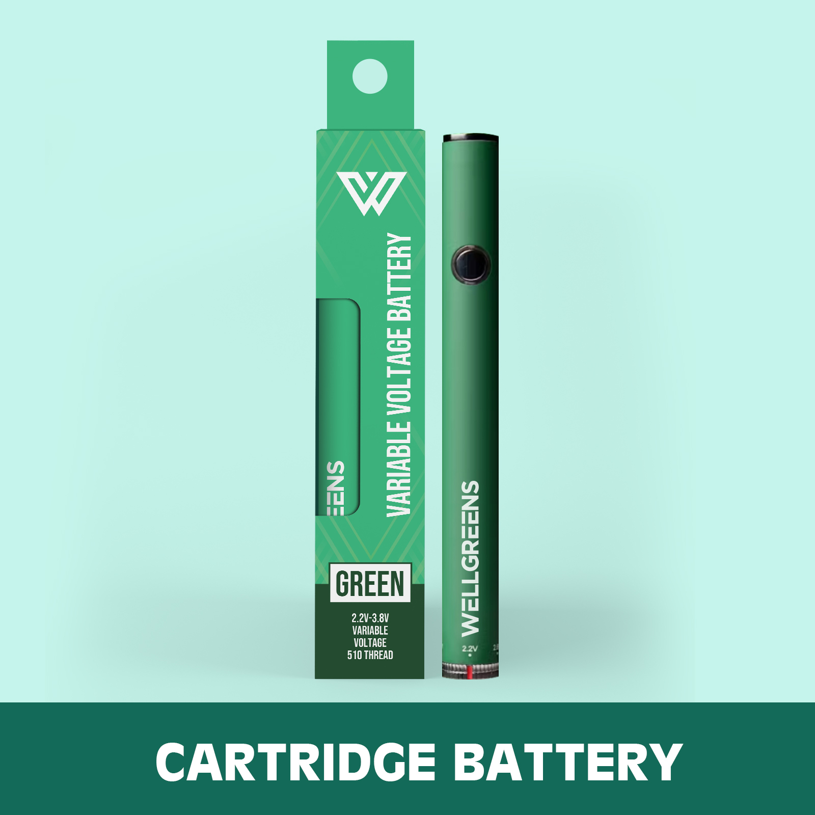 Photograph of product: (NEW) Wellgreens - 510 Variable Battery (Green)