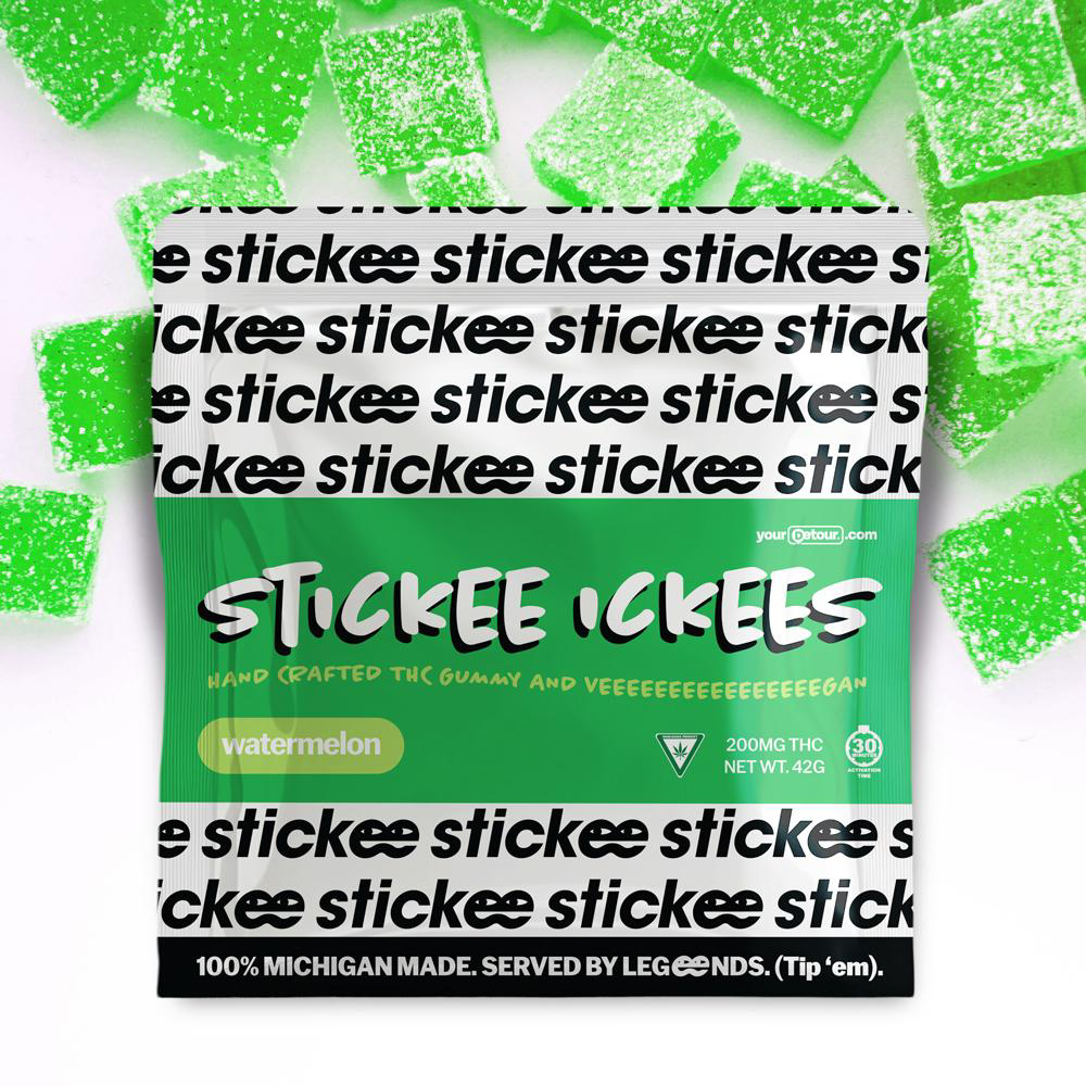 Photograph of product: Stickee-Ickee - Watermelon Gummies 200mg