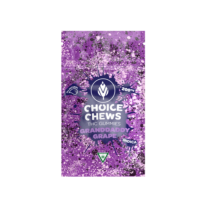 Photograph of product: Granddaddy Grape Gummies, Oui'd, 200mg