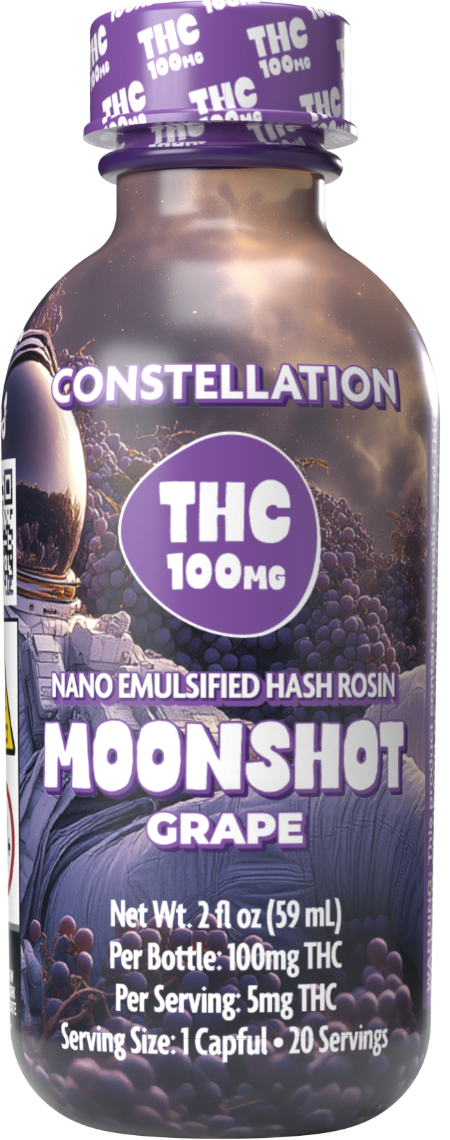 Photograph of product: Moonshot - Grape Nano au chocolat Rosin Shot - 100mg