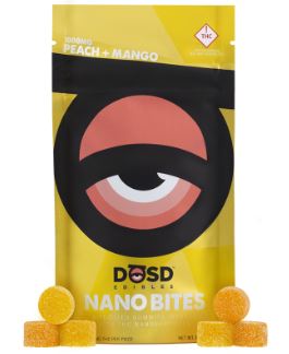 Photograph of product: DOSD Nano Bites - Peach + Mango (1000mg)