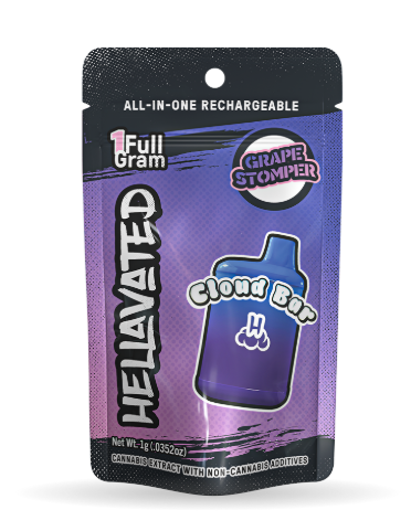 Photograph of product: Hellavated - GRAPE STOMPER - Disposable Distillate Cartridge - (2g) - I
