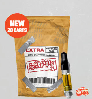 Photograph of product: Extra Savvy | Vape | Cartridge |White Widow | 2g