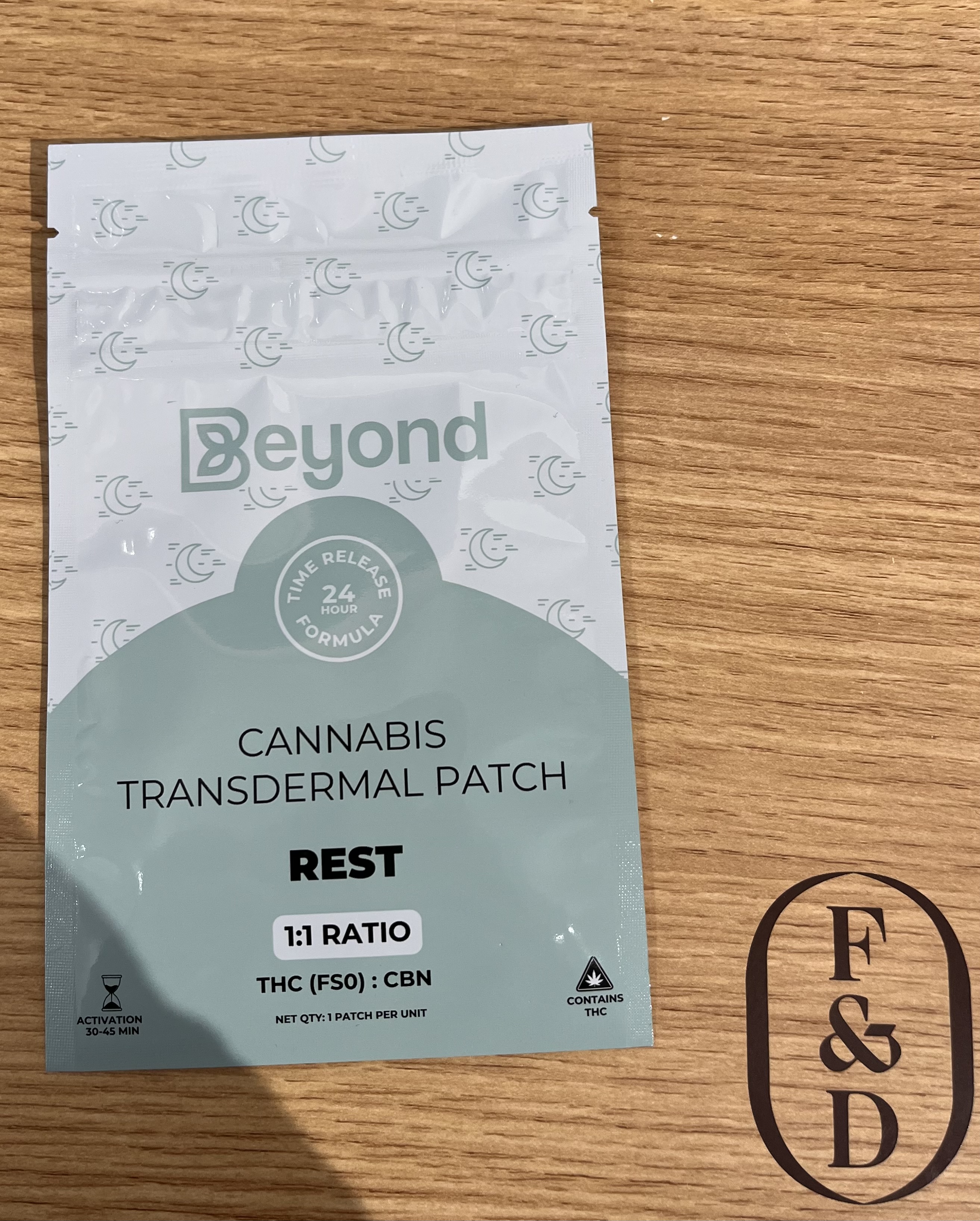 Photograph of Product: Southern Crop - Transdermal Rest Patch 1:1 THC:CBN (25mg)