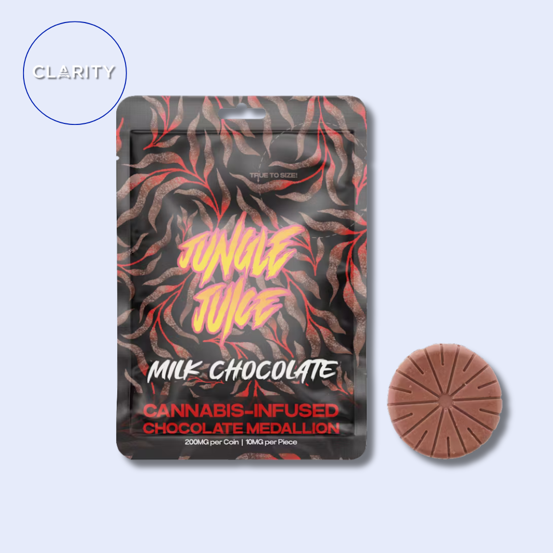 Photograph of product: Jungle Juice | 200mg Single Medallion |  Milk Chocolate