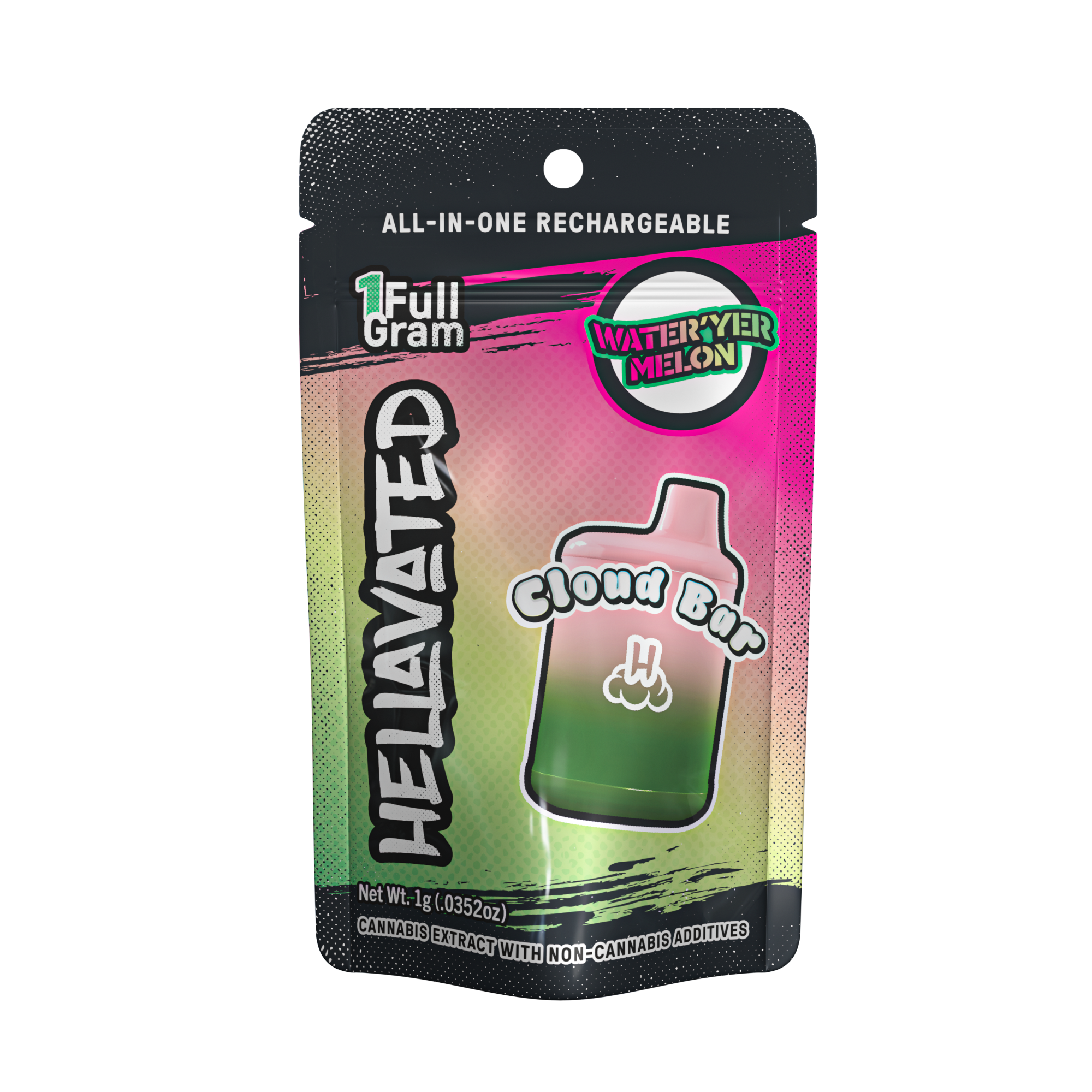 Photograph of product: Hellavated | Water'Yer Melon Cloud Bar Disposable | 1.0g
