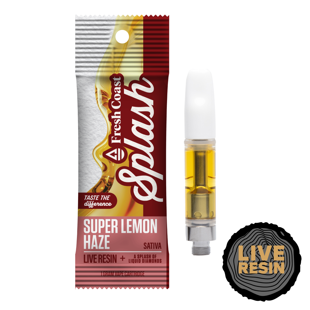 Photograph of product: Fresh Coast Splash 1g Live Resin Cart Super Lemon Haze