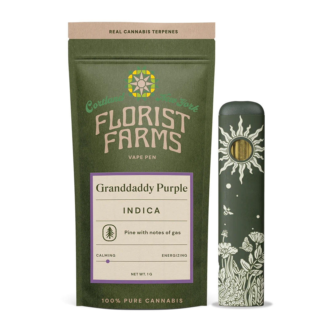 Photograph of product: Florist Farms | Granddaddy Purple AIO Vape 1g | Oui'd