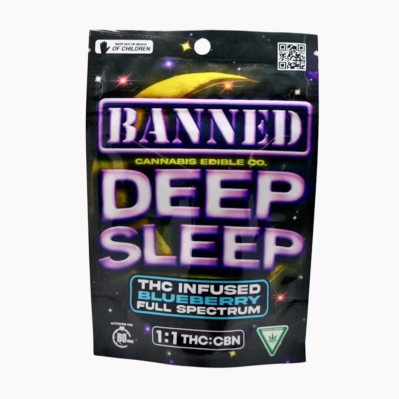 Photograph of product: MKX Deep Sleep 200mg Gummies - Blue Razz