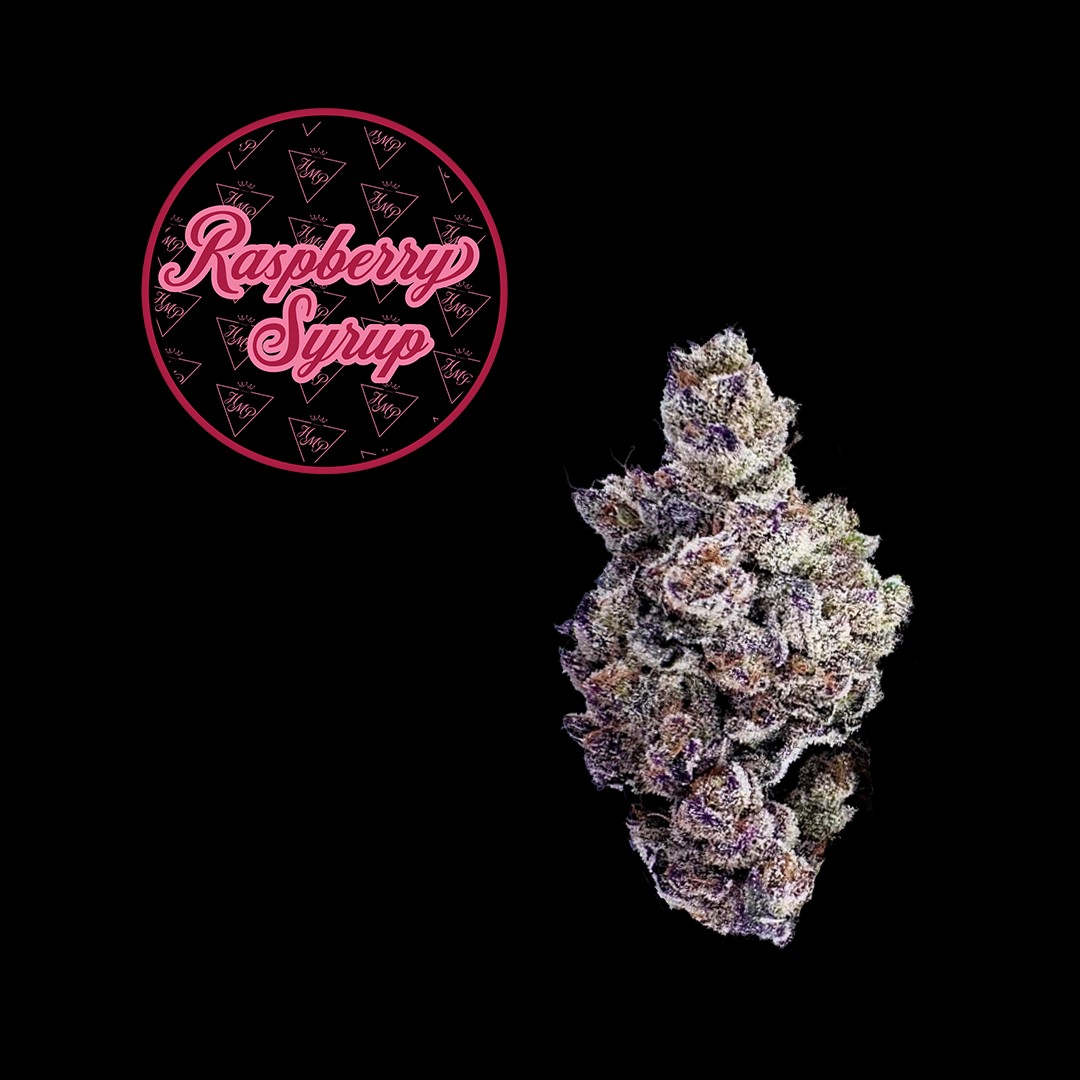 Photograph of product: Raspberry Syrup Flower | 3.5g - Highmark Provisions