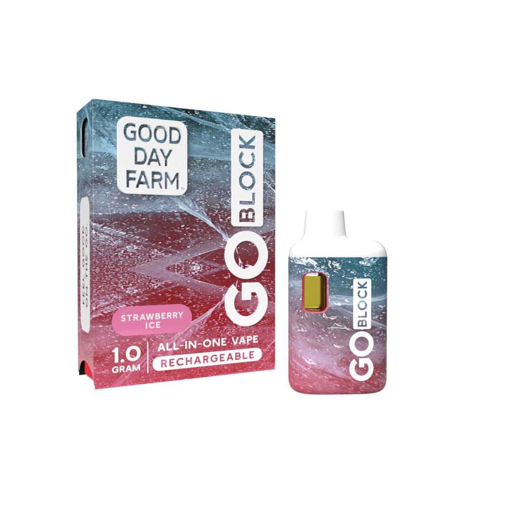 Photograph of product: Disposable Vape -  Strawberry Ice GO Block (Distillate) - GDF