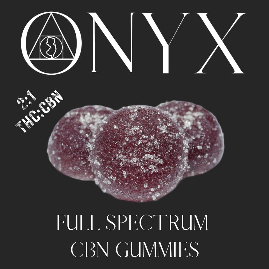 Photograph of product: Berry Sweet Dreamz Gummies I 2:1 TH-oui:CBN I 10 Pack I Onyx