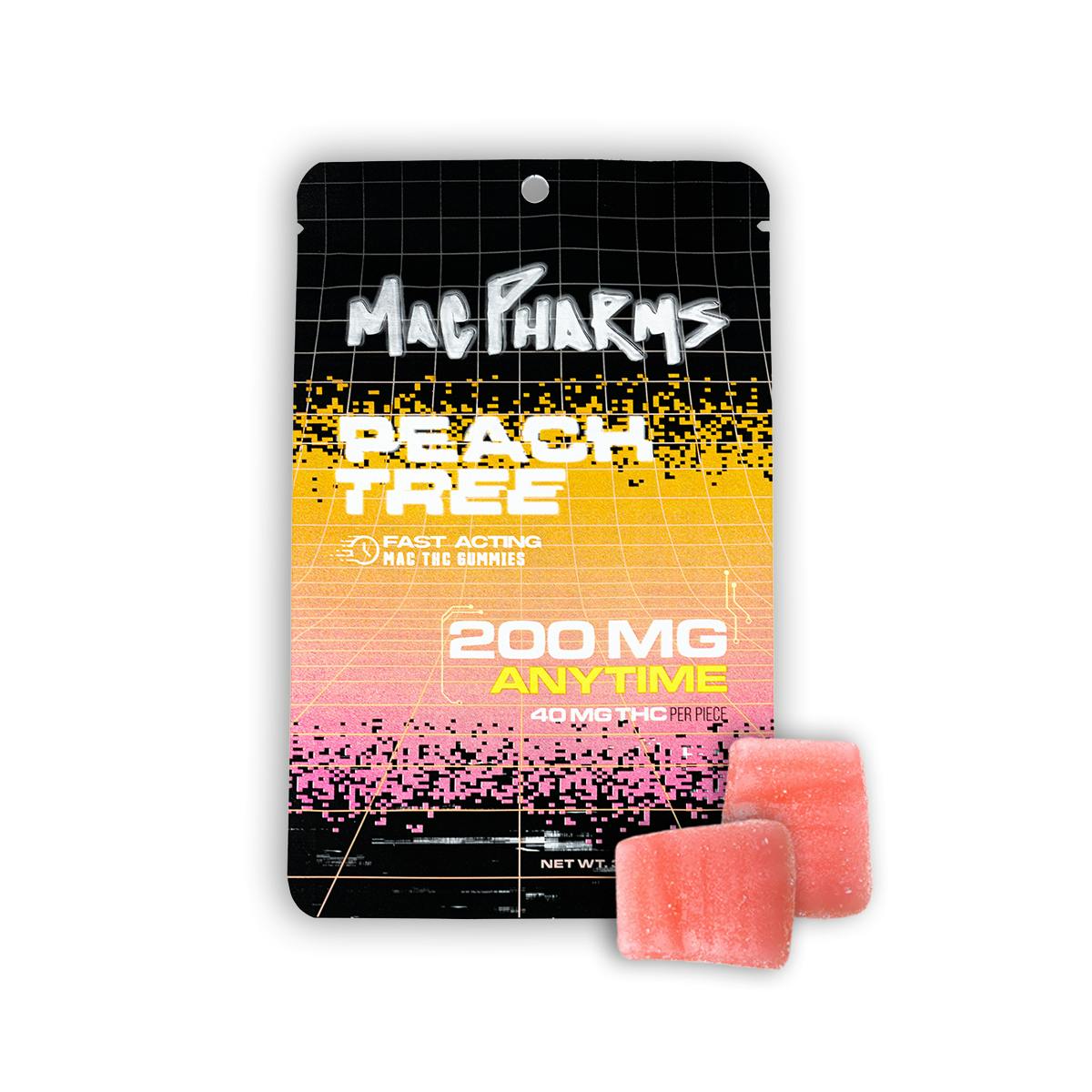 Photograph of product: Mac Pharms 200mg Peach Tree 5pk