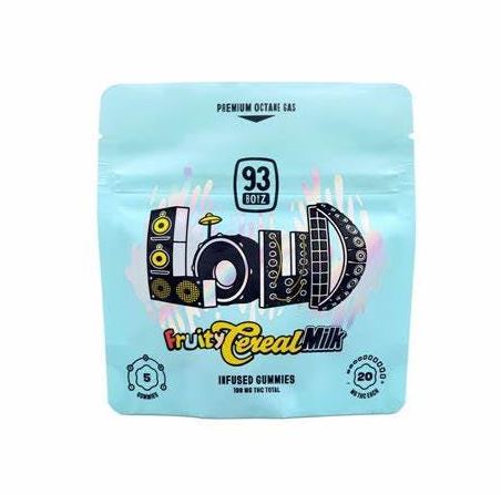 Photograph of product: LOUD Fruity Cereal Milk Gummies 5pk ( H ) 100mg