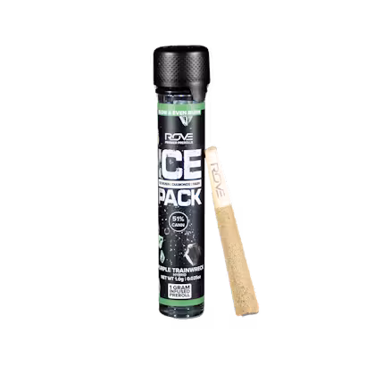 Photograph of product: Infused Pre-Roll | ROVE - Ice Packs | Purple Trainwreck