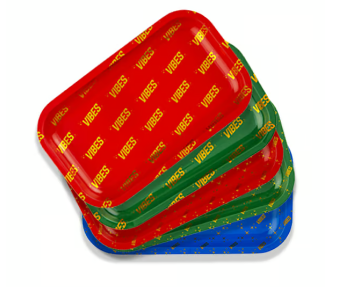 Photograph of product: Vibes Rolling Tray Assorted Colors 7" x 5.5"