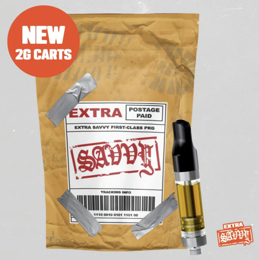 Photograph of product: Extra Savvy Sour Tangie - ["2g Cart"]