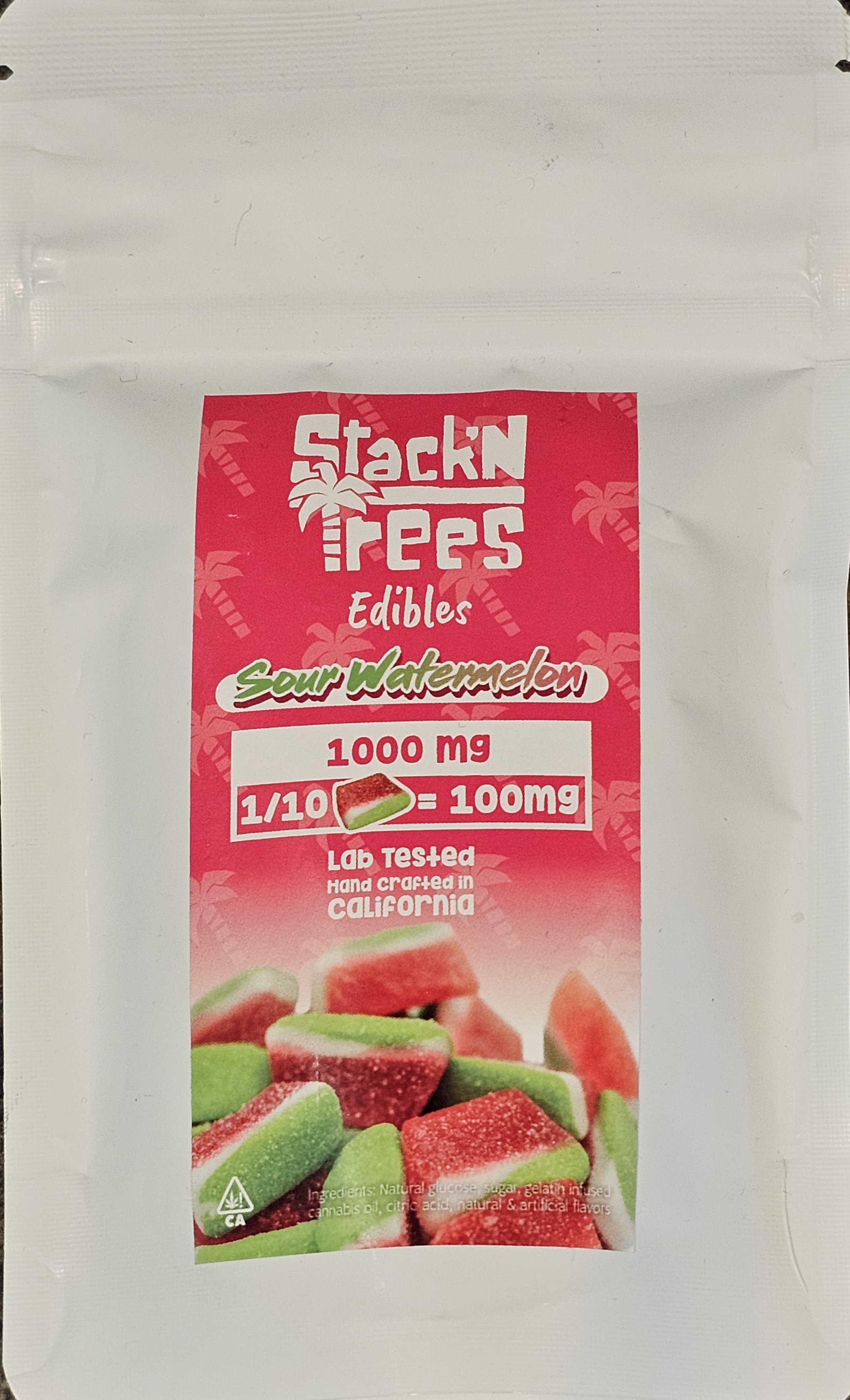 Photograph of product: ST | Sour Watermelon Slices | 1000mg