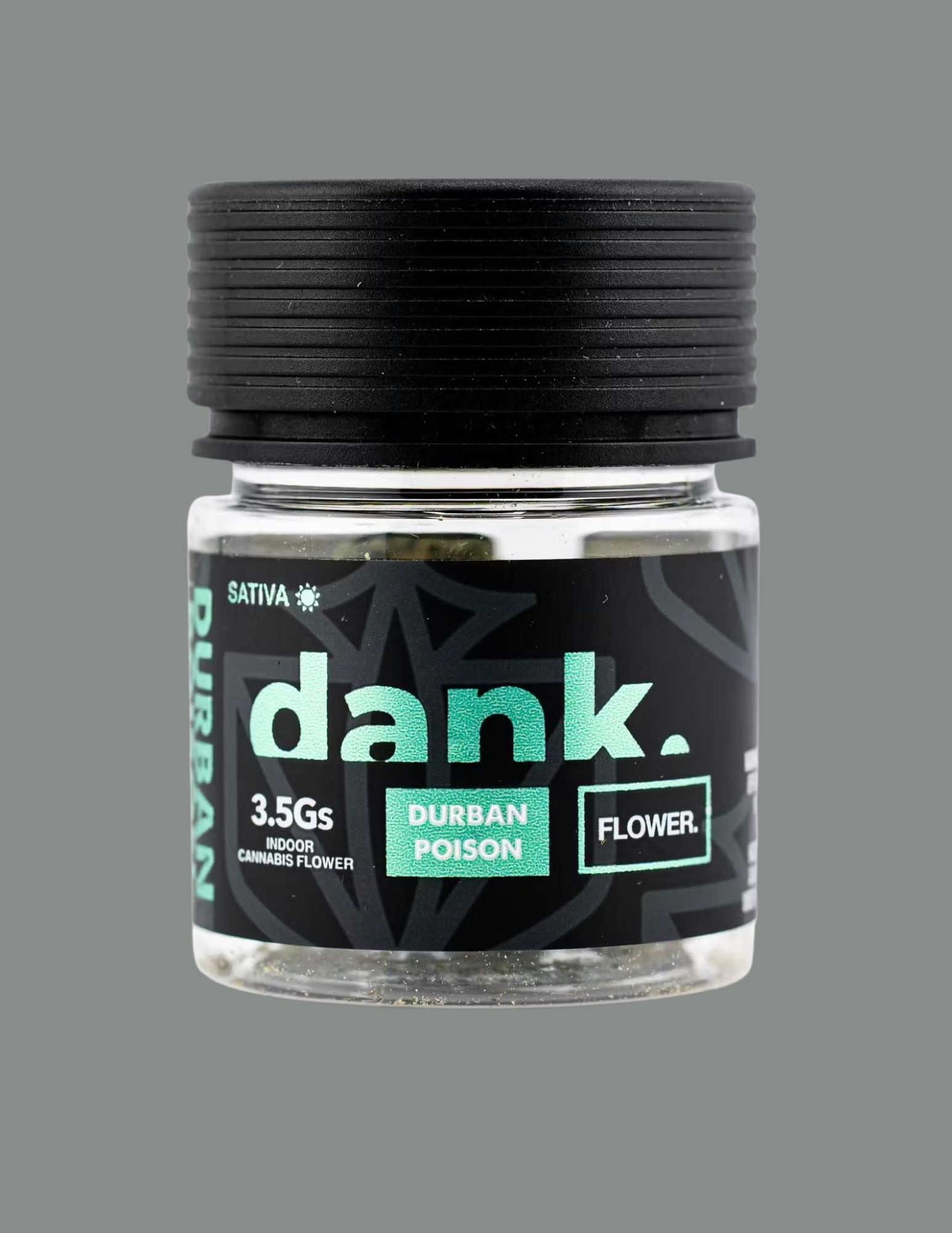 Photograph of product: Dank | 3.5g Flower Jar | Durban Poison