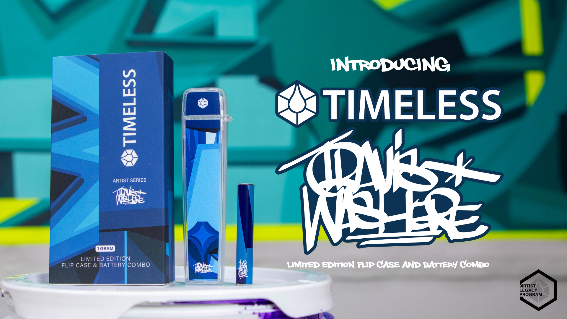 Photograph of product: Artist Series: TRAV | Travel Battery + Flip Case Half Combo-Pack (Limited Edition)