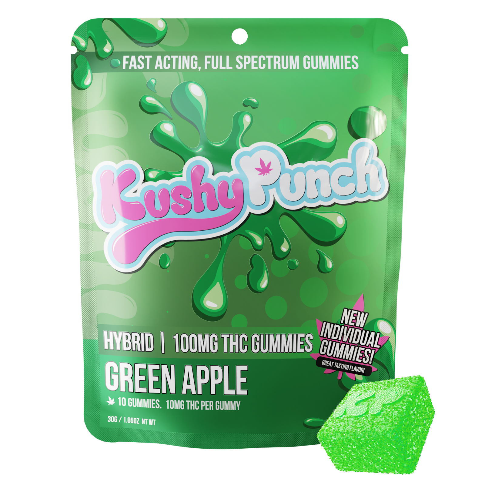 Photograph of product: Gummies 100mg - Sour Apple