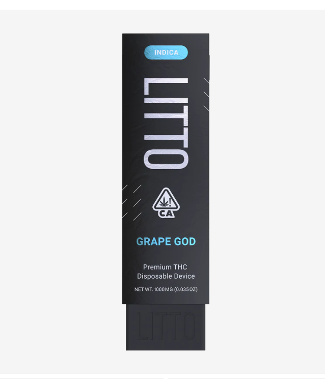 Photograph of Product: LITTO Grape God Indica All-in-one Vape Pen, 1g