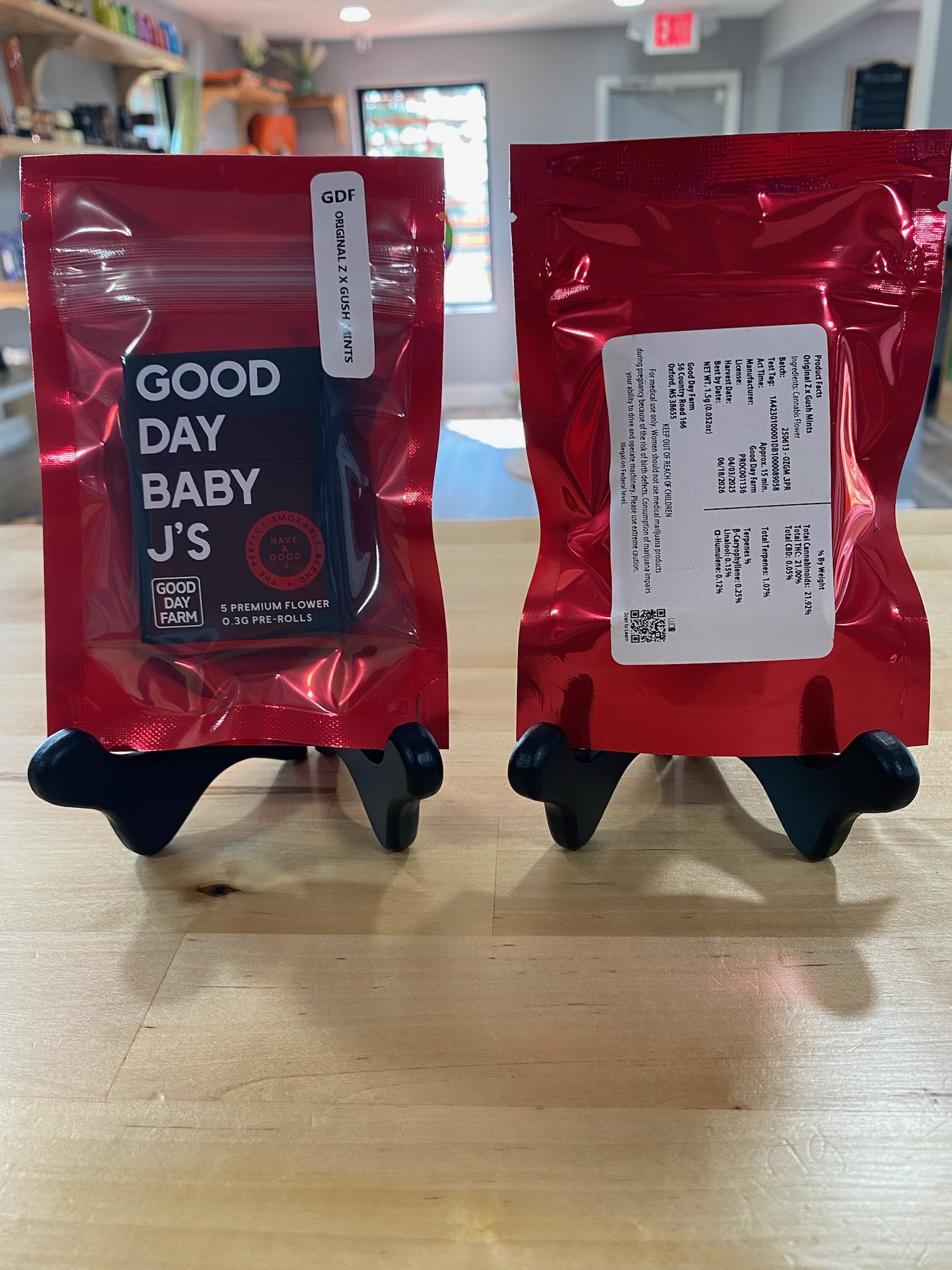 Photograph of product: Good Day Farm- Original Z x Gush Mintz (I) | Baby J's Pre-Rolls | 5pk - 1.5g