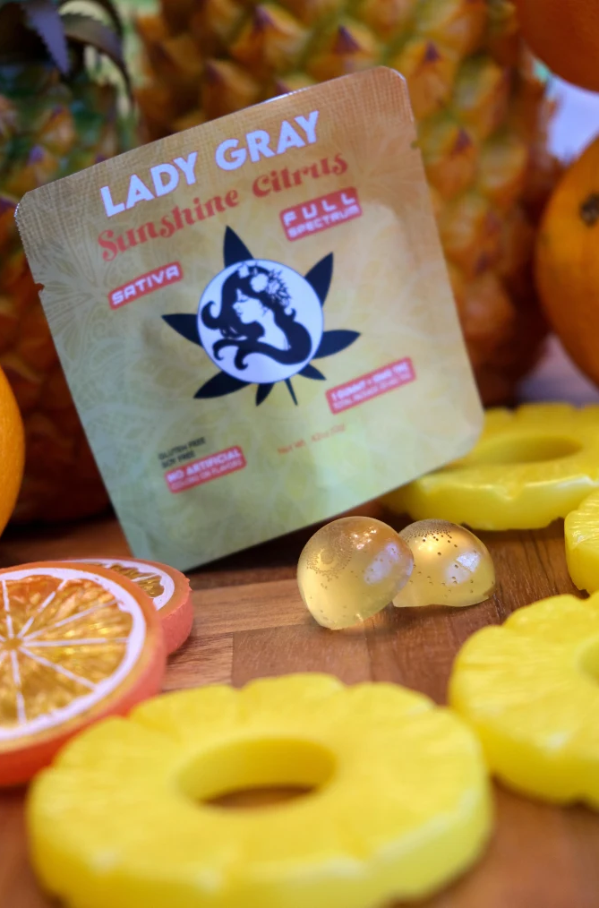 Photograph of product: Sunshine Citrus Oui'd Gummies (20mg) 2pk by Lady Gray