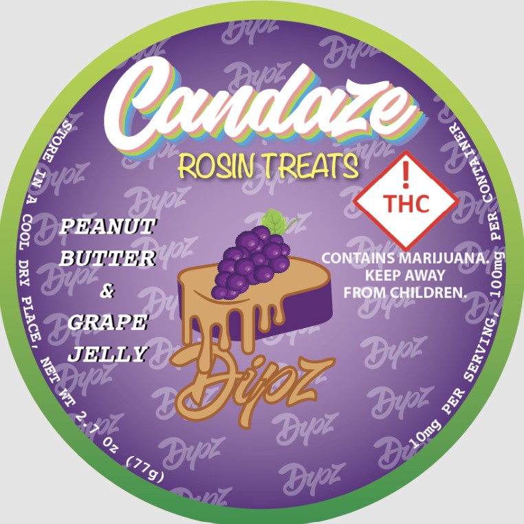 Photograph of product: Grape PBJ Dipped Gummies