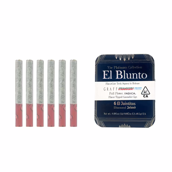 Photograph of product: Graff Strawberry Freez - 3g FlavorCore Diamond Infused Jointito 6pk | El Blunto