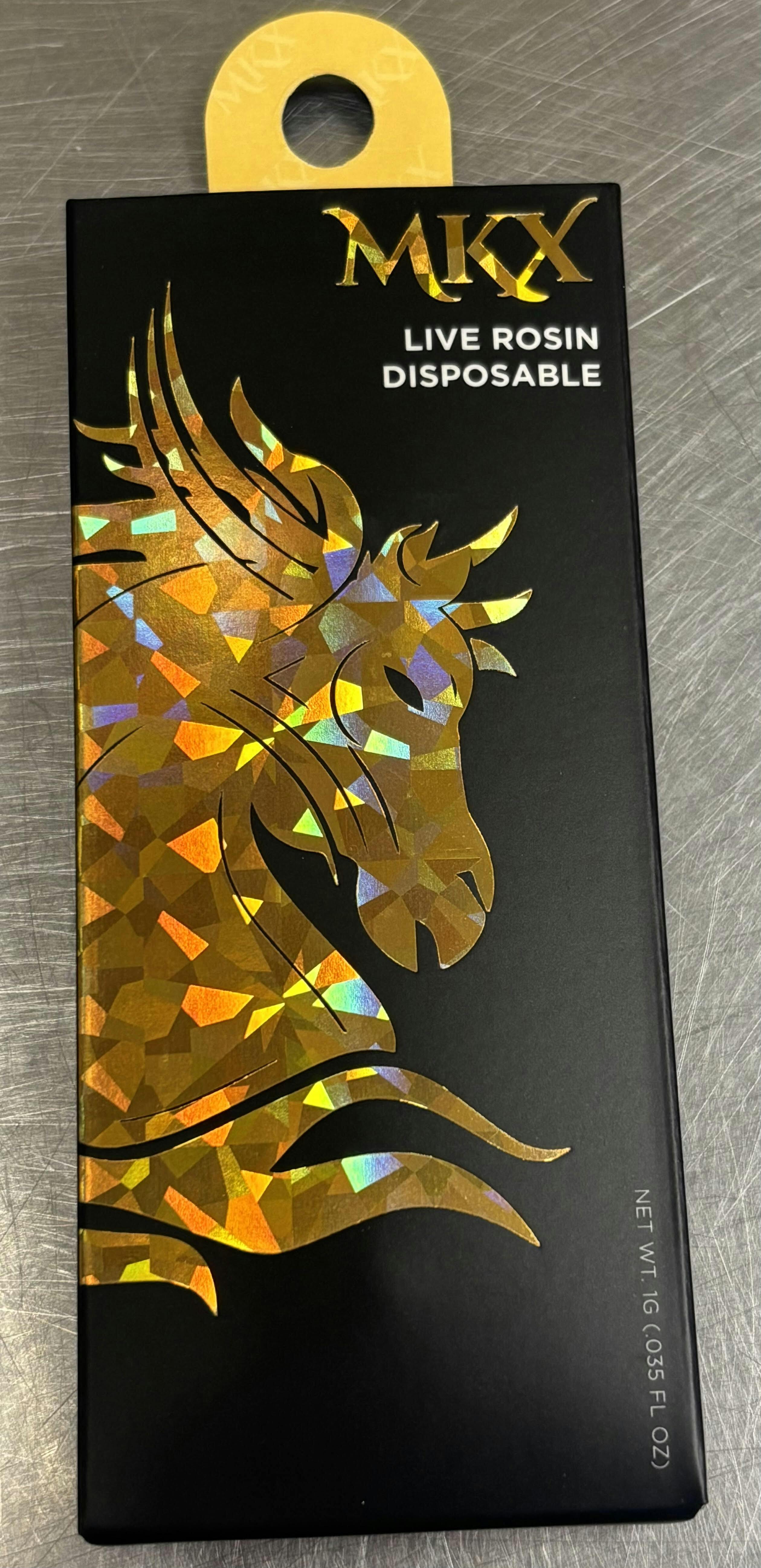 Photograph of product: MKX Superboof 1g Rosin Disposable