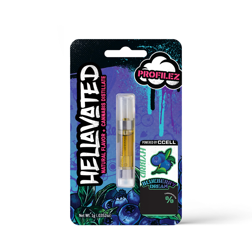 Photograph of product: Hellavated Profilez 1g Cart | Blueberry Dream