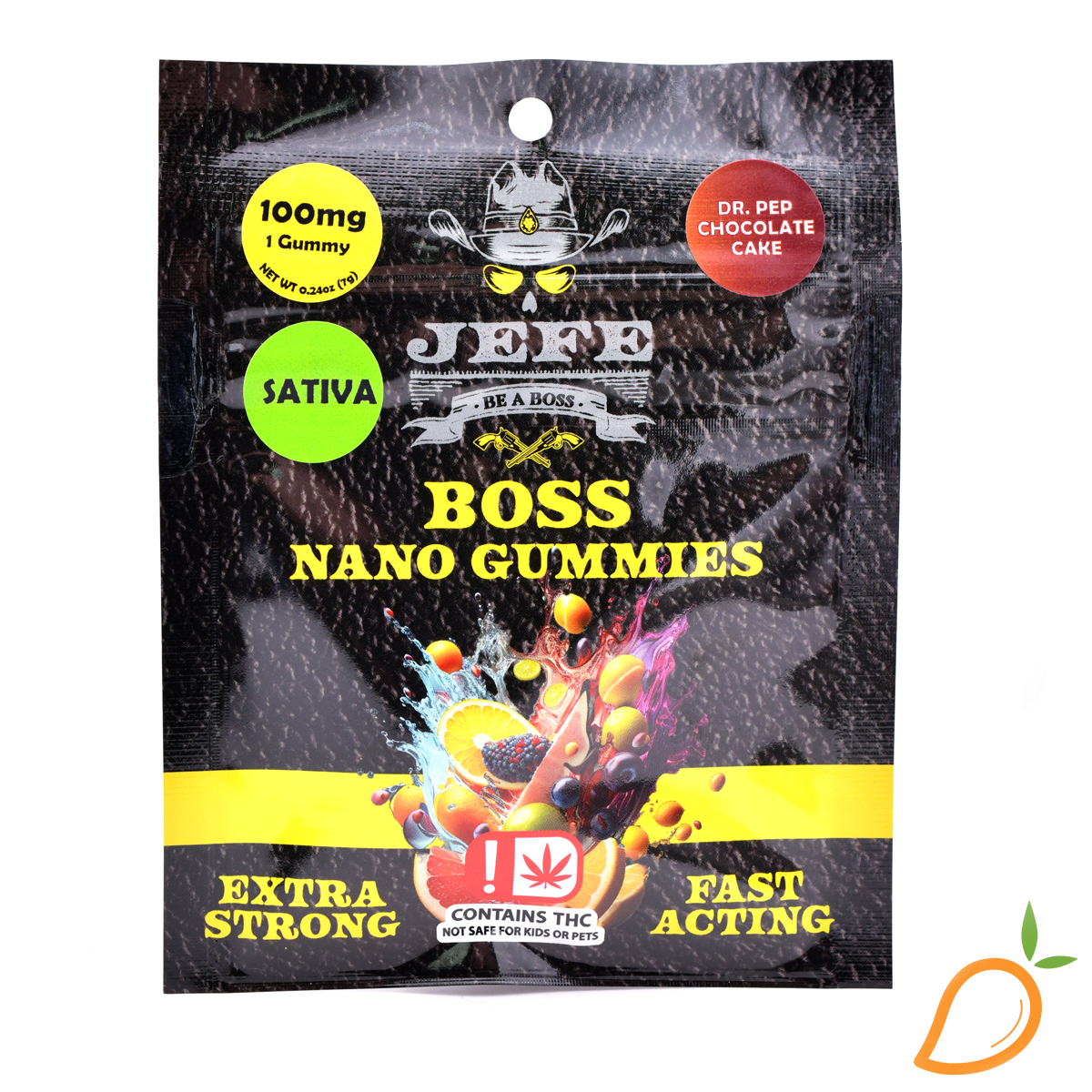 Photograph of product: 1000mg Dr. Pepper Choc Cake/Cherry Nano Jefe Gummies
