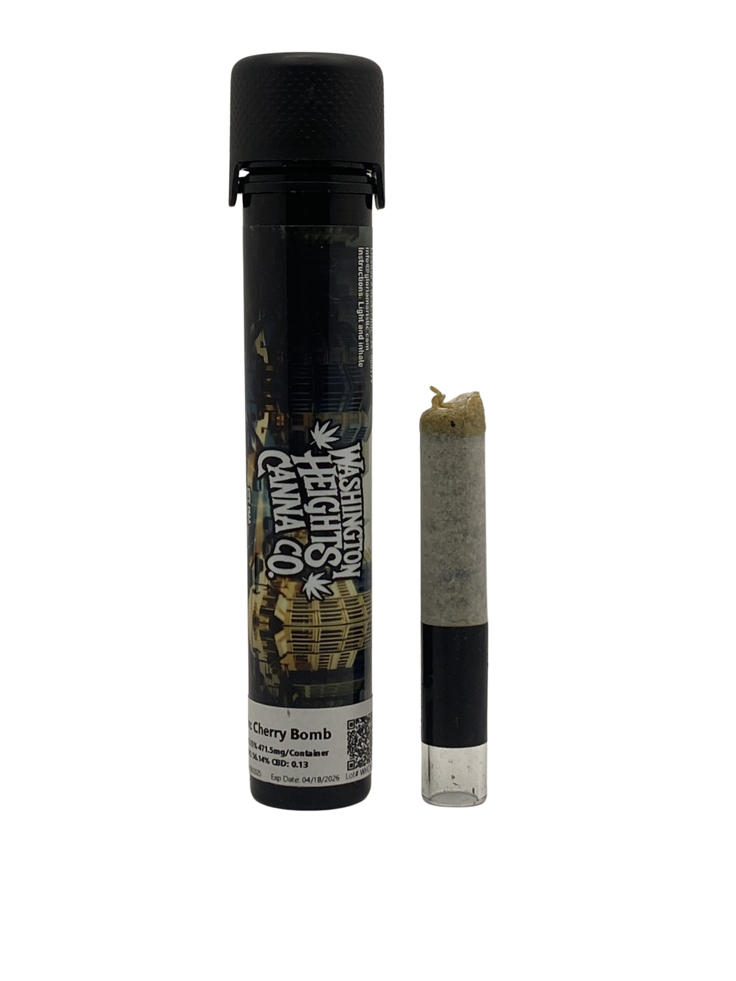 Photograph of product: Washington Heights Oui'd - Cherry Bomb Rosin and au chocolat Infused Preroll - 1g