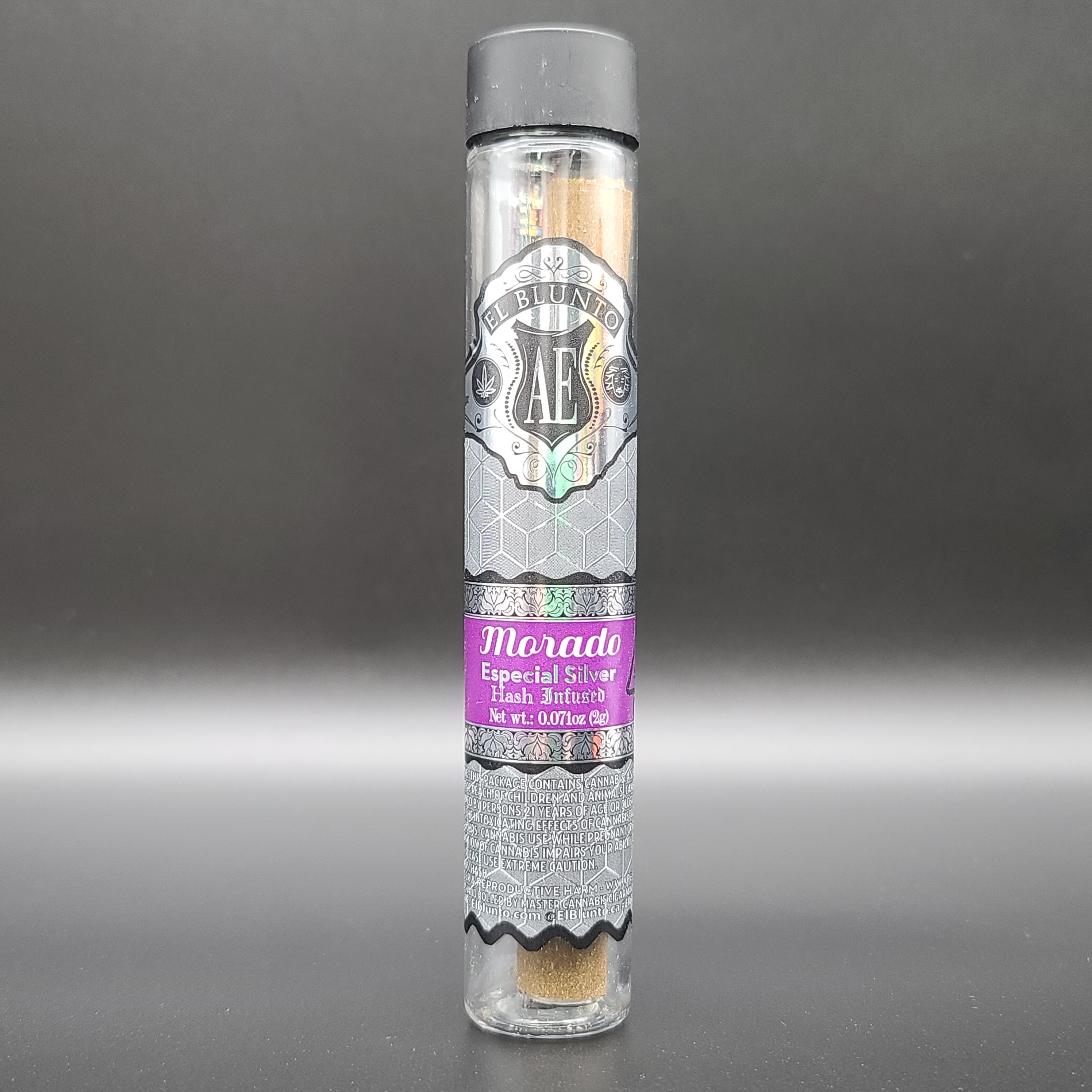 Photograph of product: AE El Blunto au chocolat Especial Silver Morado ($25)