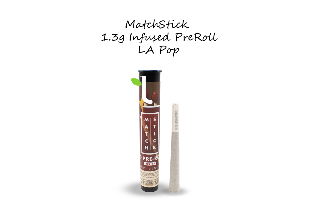 Photograph of product: Matchstick | L.A Pop | 1.3g Infused Preroll