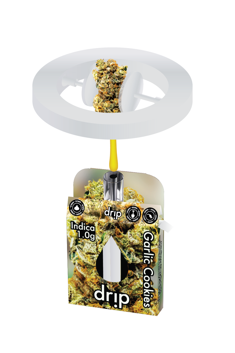 Photograph of product: Drip - 1g Cartridge - Garlic Cookies (Oui'd)