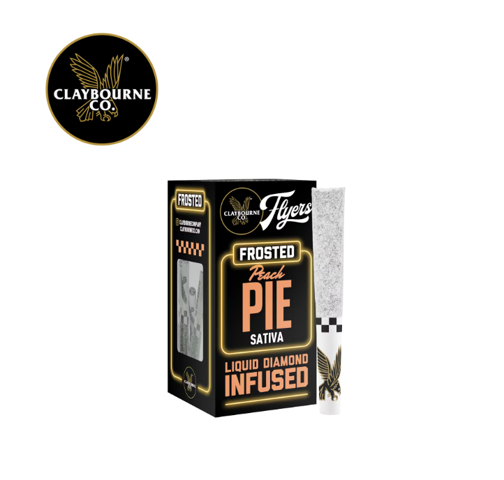Photograph of product: PEACH PIE 2.5G INFUSED 5 PACK PREROLLS