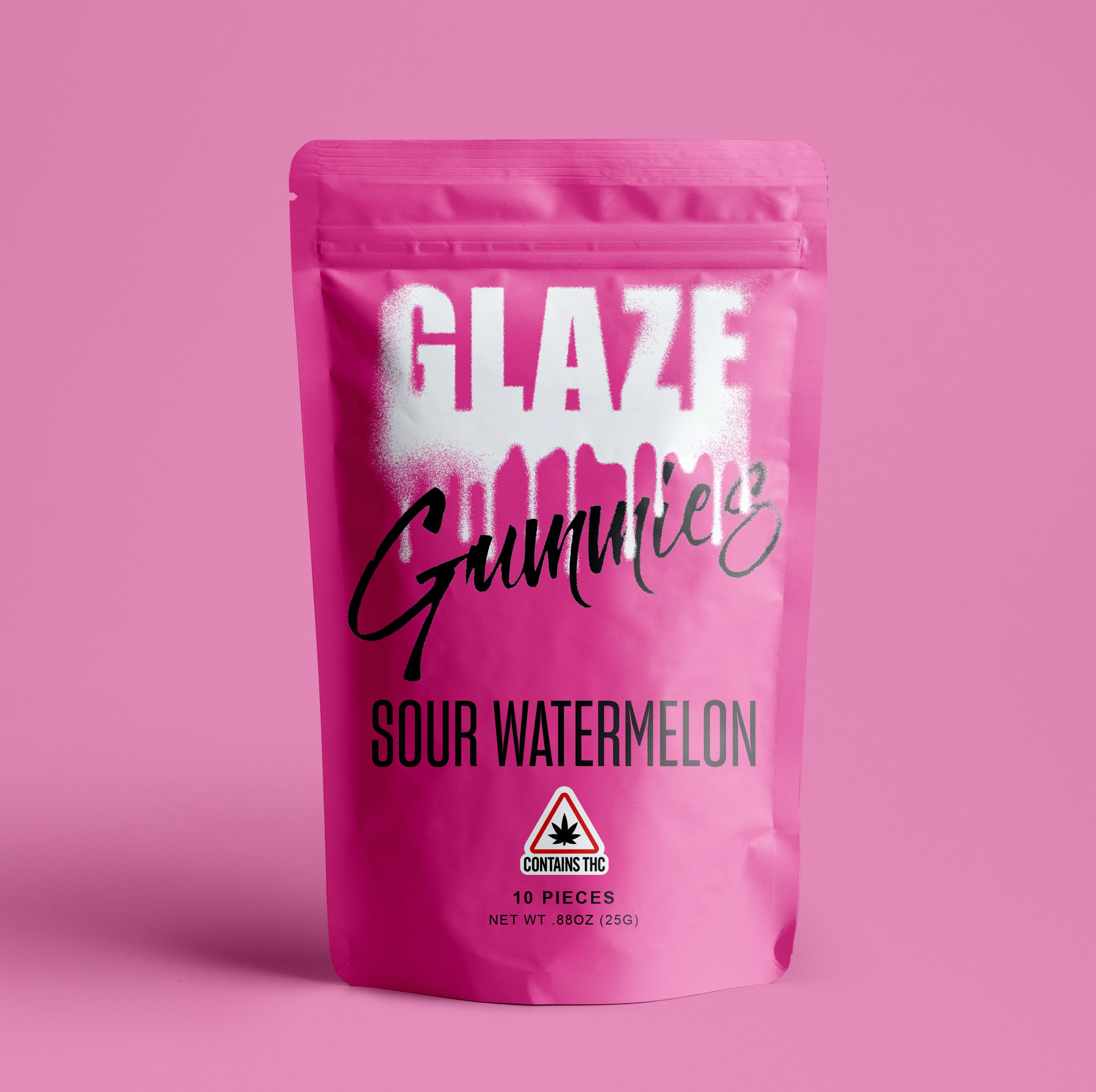 Photograph of product: Glaze - Sour Watermelon Gummies 10MG