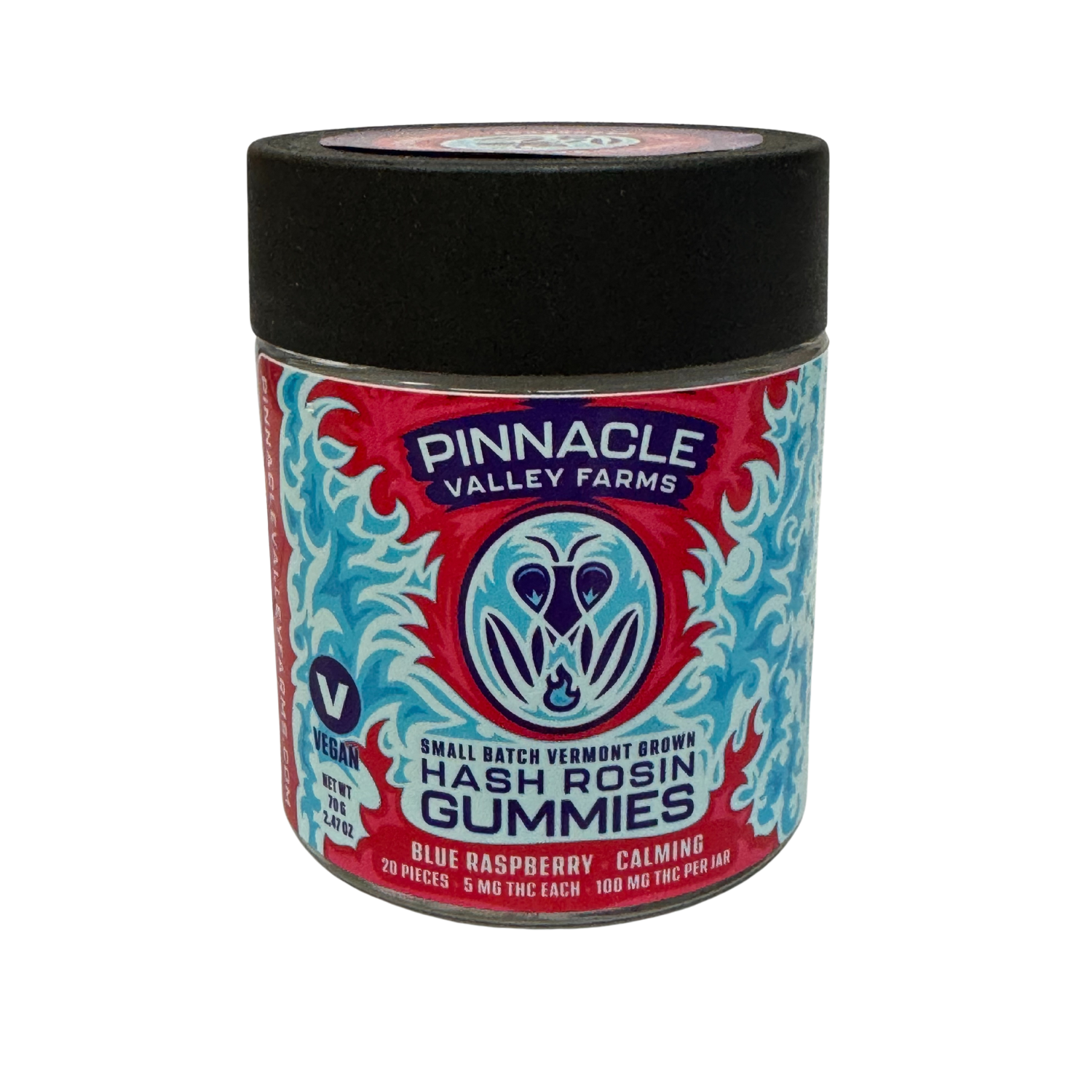 Photograph of product: au chocolat Rosin Gummies - Blue Raspberry | 100mg | Pinnacle Valley Farms
