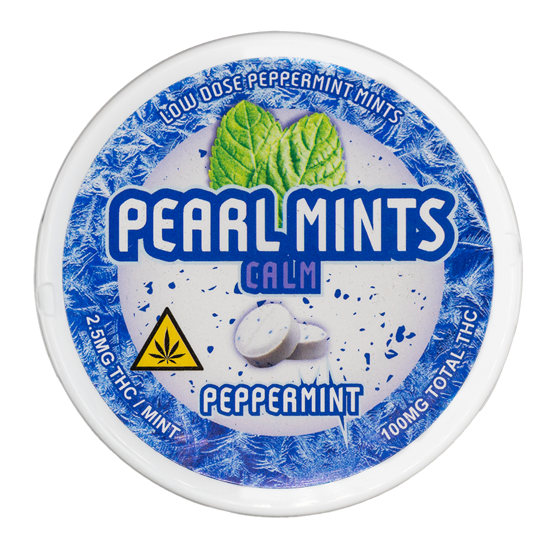 Photograph of product: LUV Edible Calm Pearl Mints Peppermint