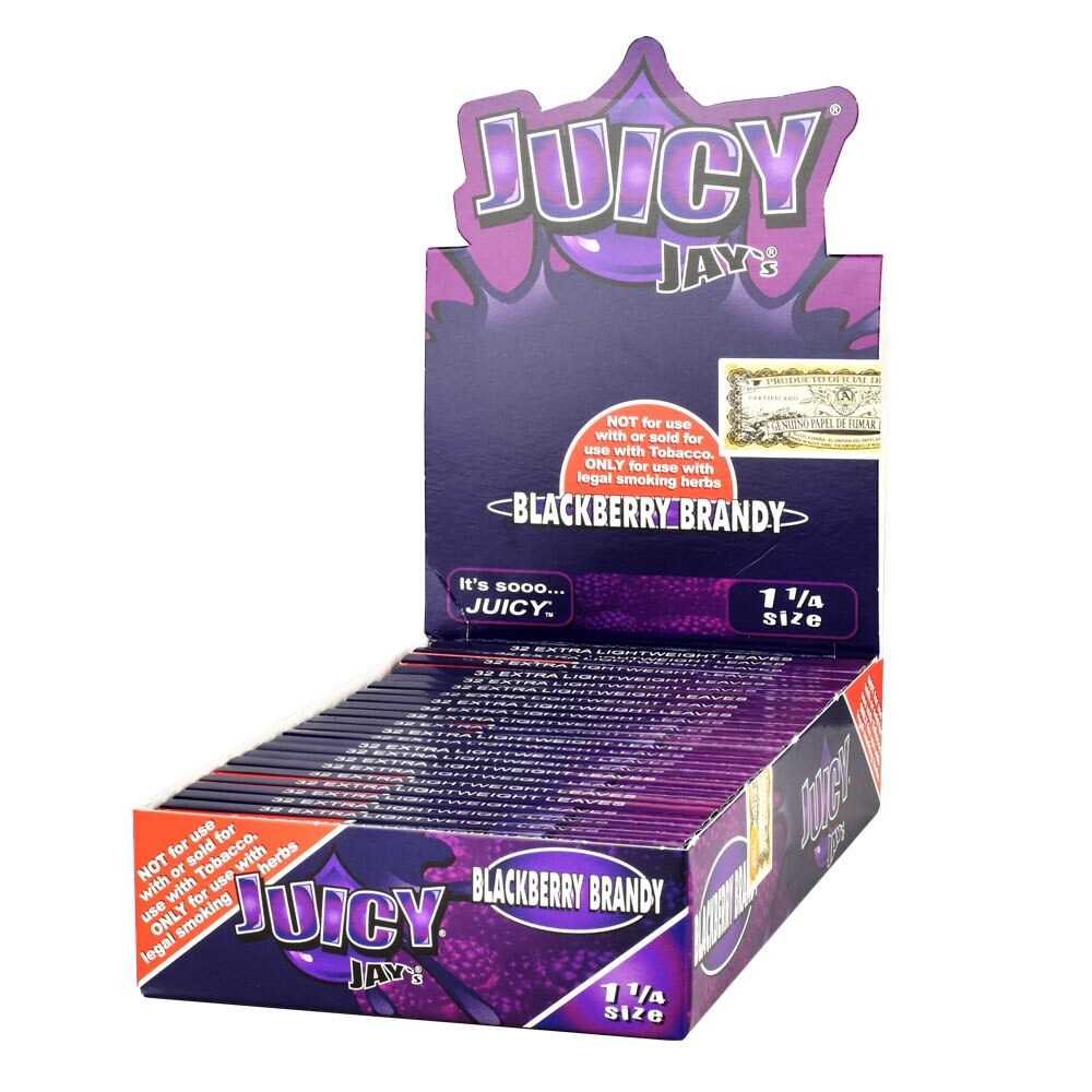 Photograph of product: Juicy Jay's Flavored Rolling Papers | 1 1/4 | blackberry brandy