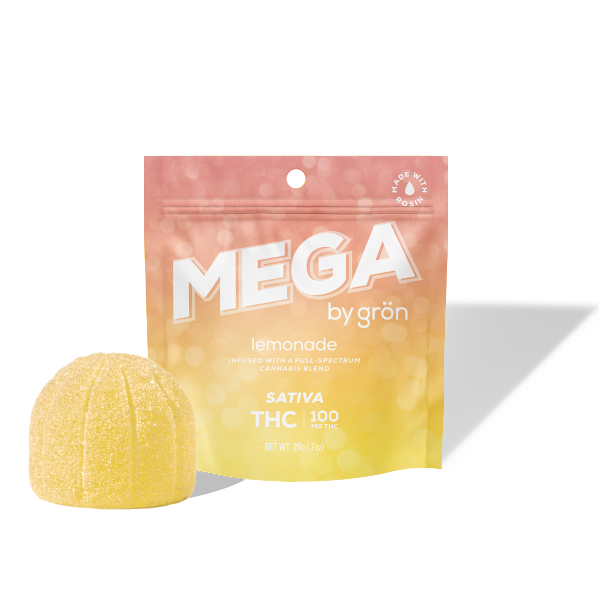 Photograph of product: Gron | Lemonade Mega | 100mg TH-oui