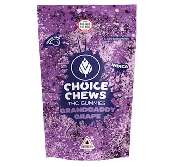 Photograph of product: Choice Chews - Granddaddy Grape Gummies (Oui'd) - 100mg