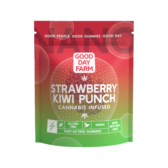 Photograph of product: GDF: Fast-Acting Gummies | Strawberry Kiwi Punch | 100mg | 10pk