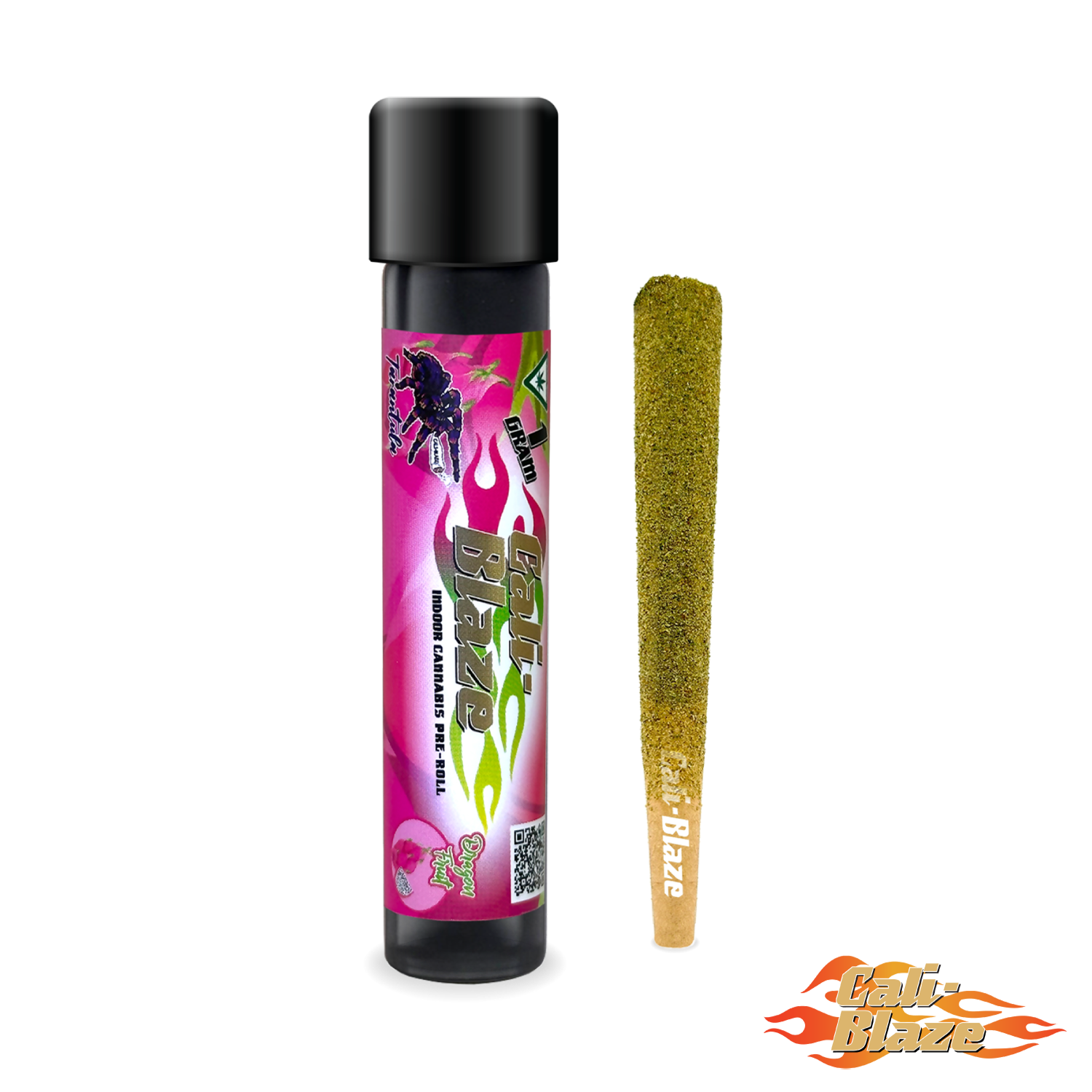 Photograph of product: Dragon Fruit Tarantula Infused Pre-Roll | 1g